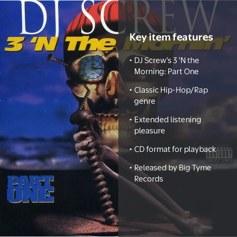 DJ Screw - 3 'N the Morning: Part One - Music & Performance - CD
