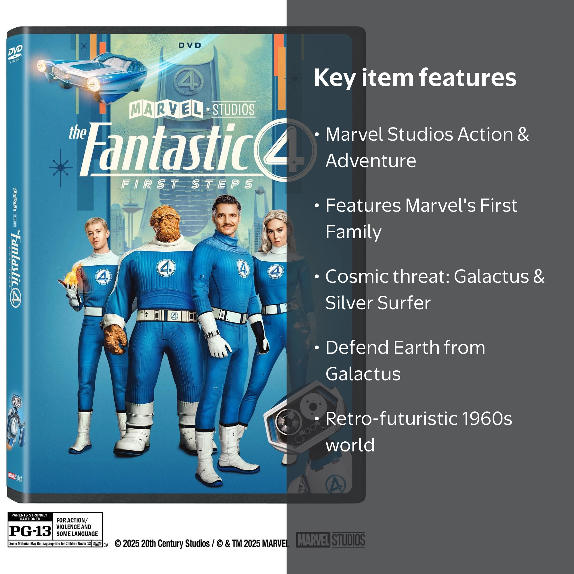 Disney, The Fantastic Four: First Steps, DVD, Action and Adventure