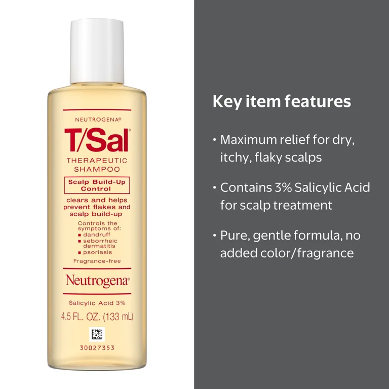 Neutrogena, T Sal Therapeutic Shampoo, 4.5 fl oz, 3% Salicylic