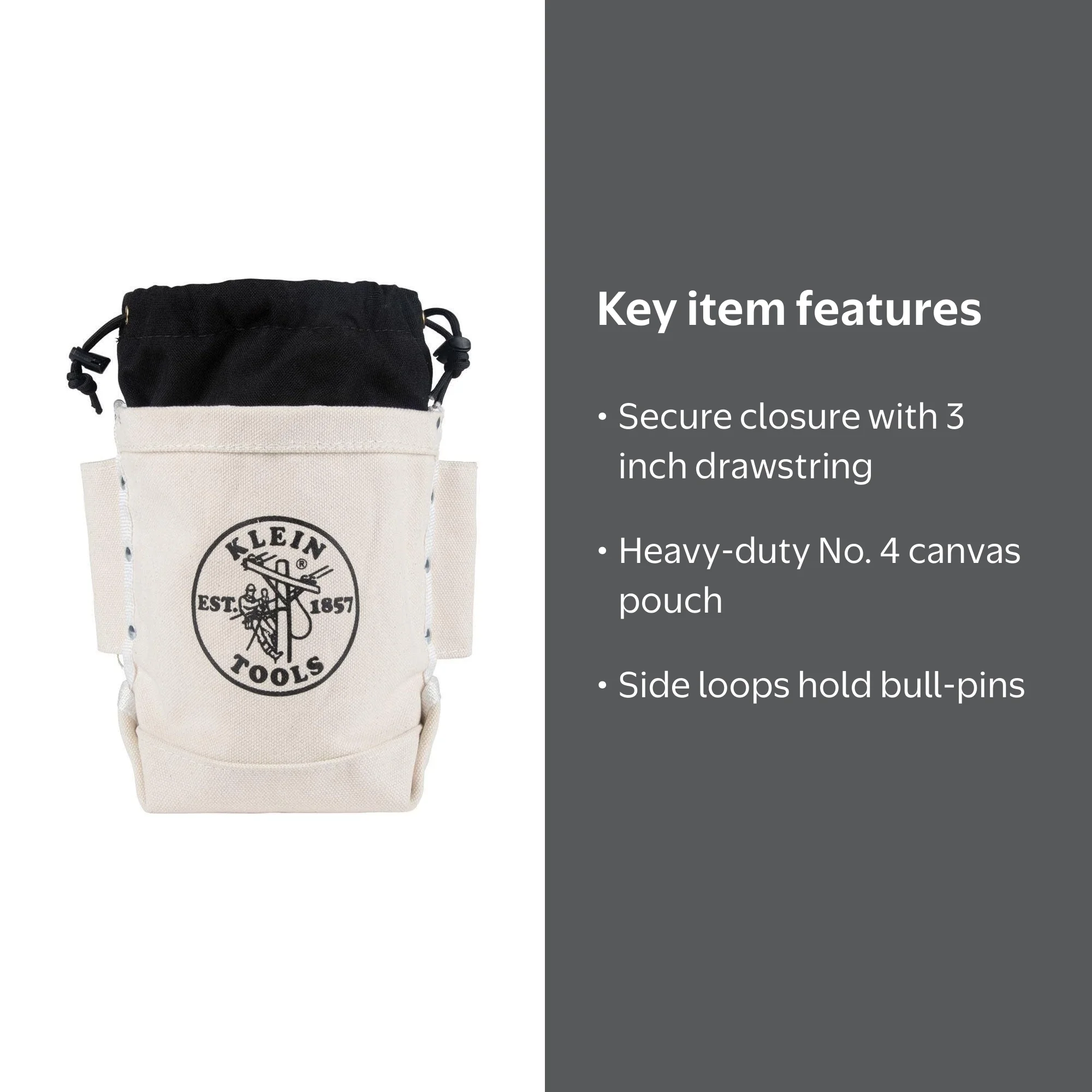 Klein Tools 5416TC Top Closing Bolt Bag - Walmart.com