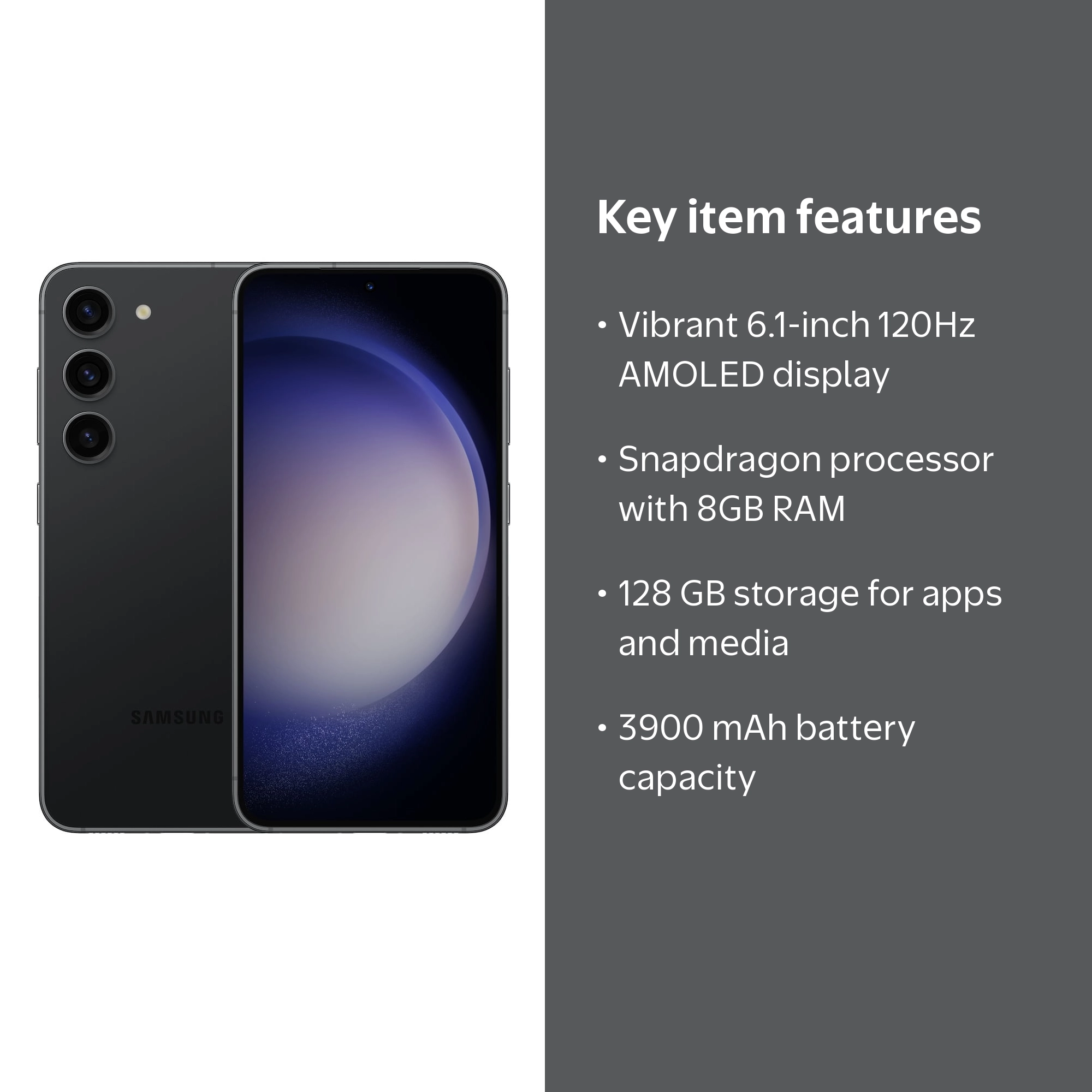 SAMSUNG Galaxy S23, 128GB, 50MP, Night Mode, Long Battery, Phantom