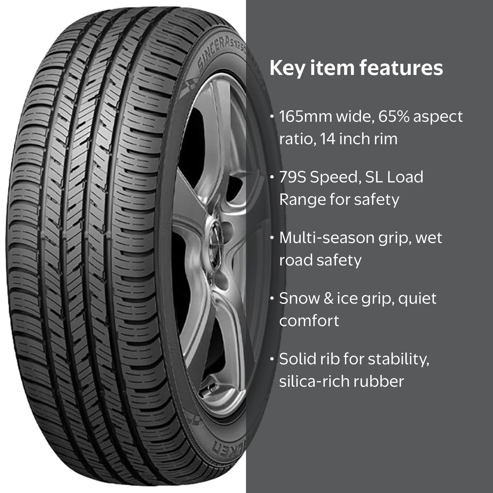 Free Shipping! Falken Sincera SN250A A/S All-Season 165/65R14 79S