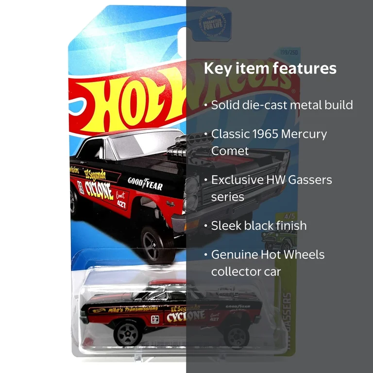 Hot Wheels HW Gassers '65 Mercury Comet Cyclone Diecast Car (Black
