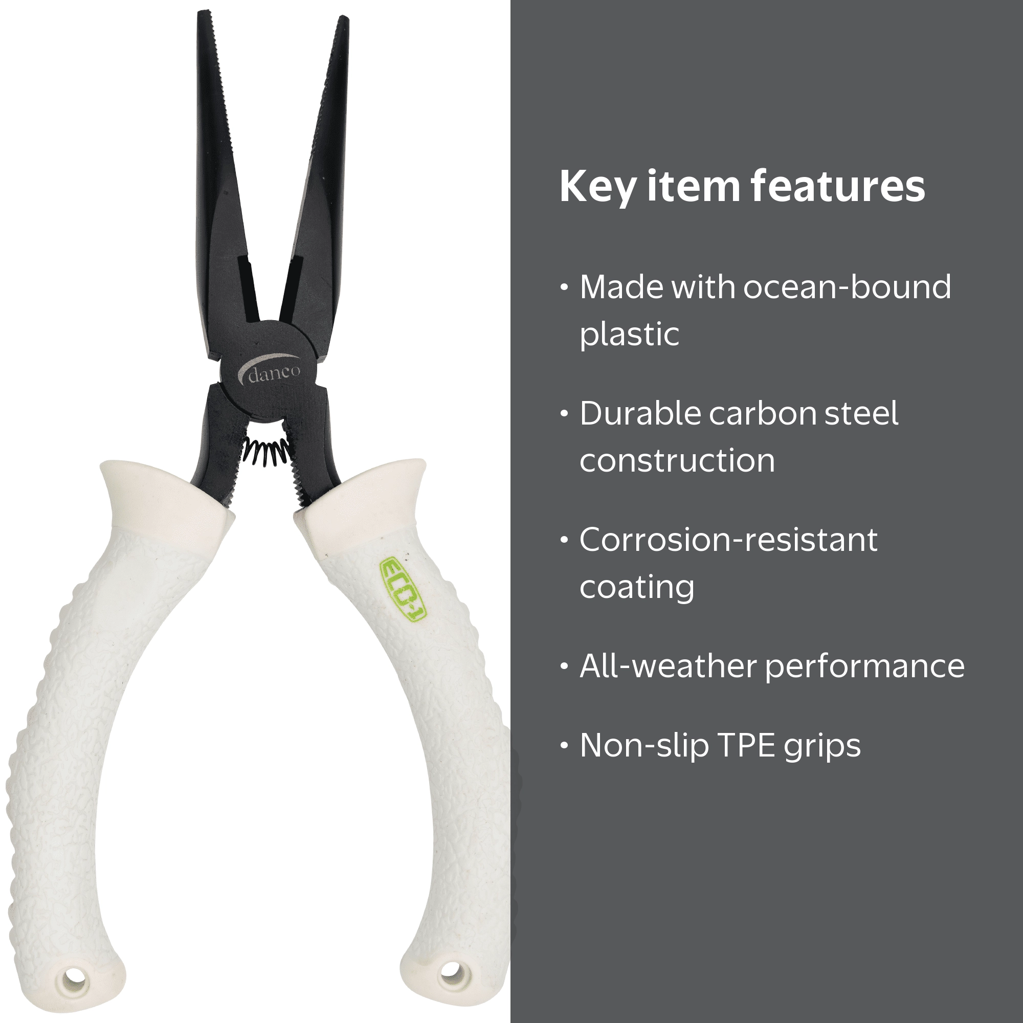 Danco Sports Eco Series 6 Inch Fishing Pliers Carbon Steel