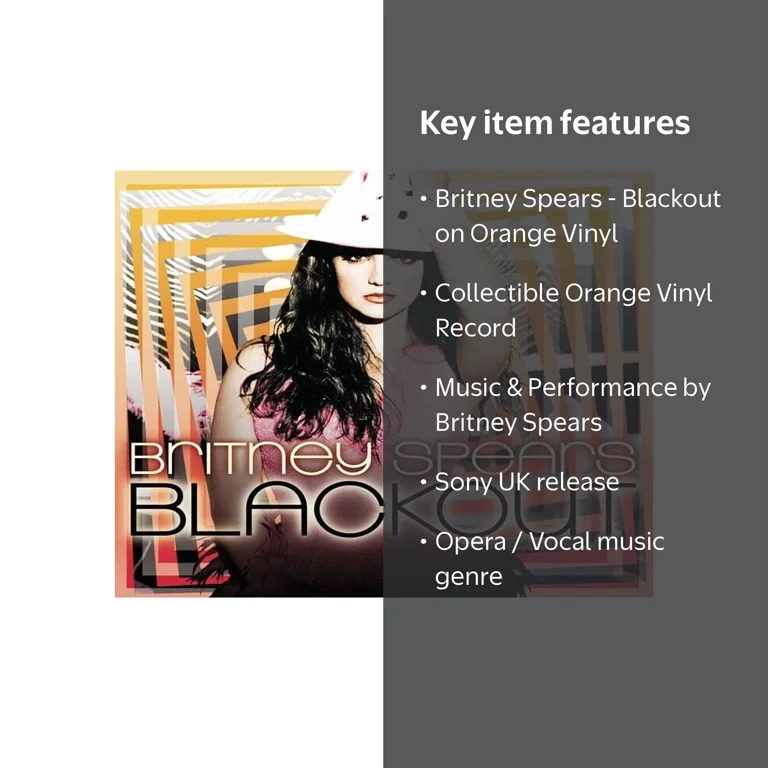 Sony UK Blackout Orange Vinyl - Music and Performance - 12x12 Inch