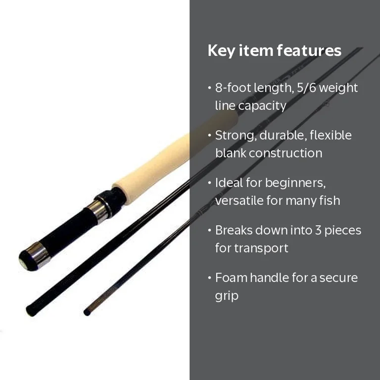 Cortland Silverstream Fly Fishing Rod, 8Ft, 5/6 WT, 3 Piece