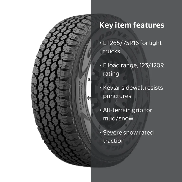 Goodyear, Wrangler All-Terrain Adventure with Kevlar, LT265/75R16