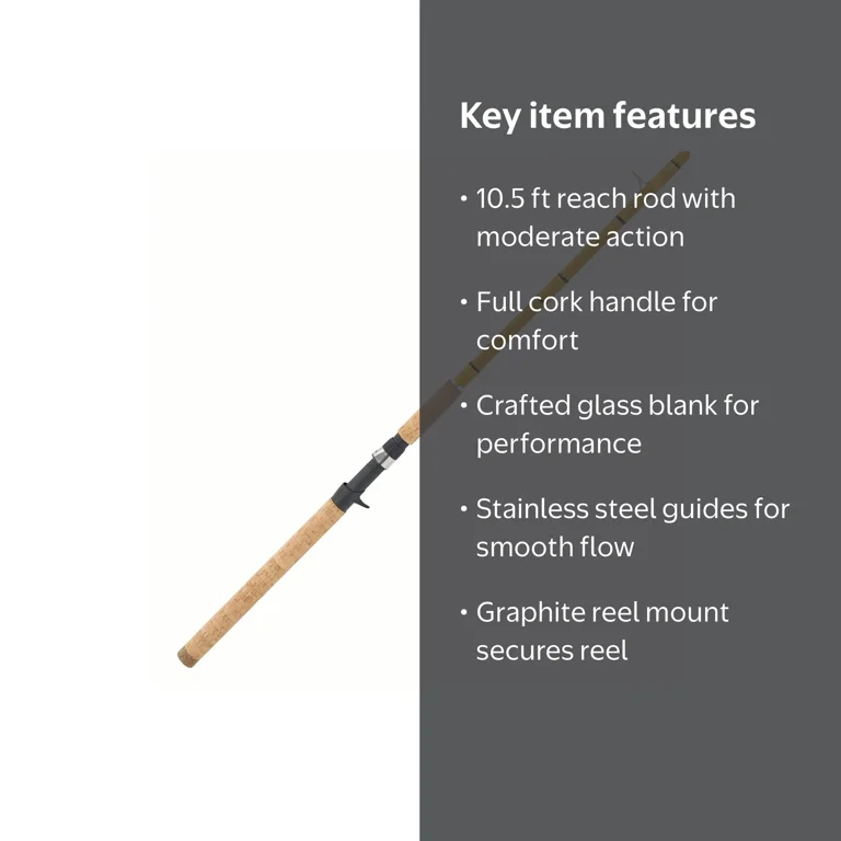 eagle claw salmon fishing pole EC2.5 Salmon/Steelhead Rods Premium full cork handle for maximum comfort and stability in rod holders. Eagle Claw Salmon Rod -