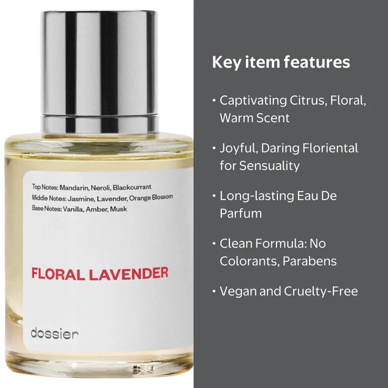 Dossier Floral Lavender Eau De Parfum, 1.7 oz, Inspired by YSL's