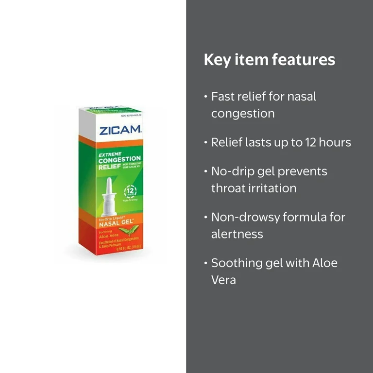 Zicam Sinus Liquid Drip Decongestant, Extreme Congestion Relief