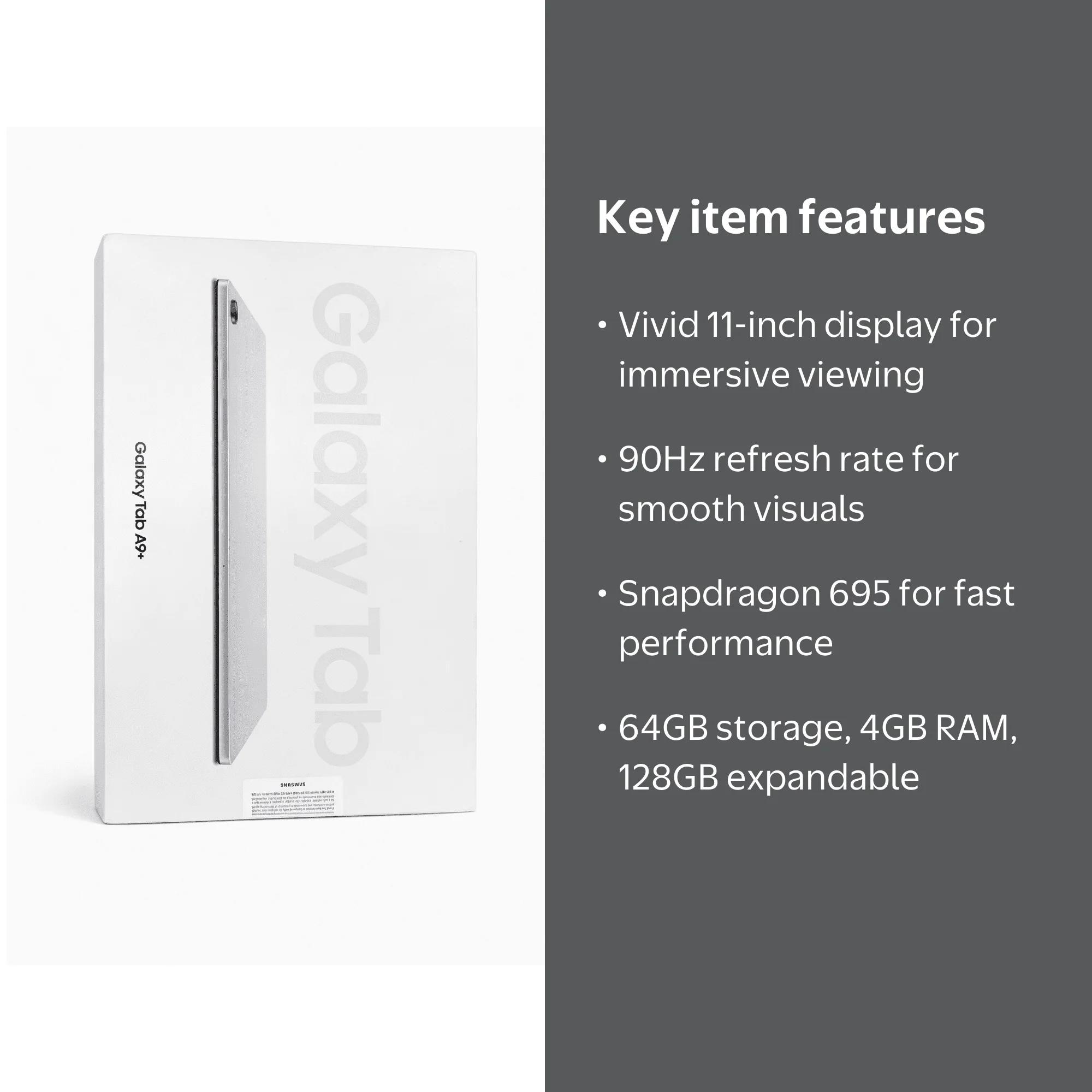 Samsung Galaxy Tab A9+ 2024, 11 inch, 64GB+4GB, WiFi, 7040mAh, 8MP