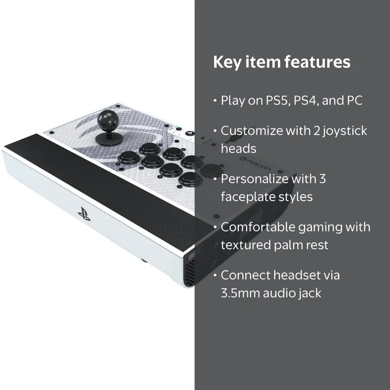 Nacon Daija Arcade Fight Stick Licensed for PS5, PS4, Windows 10