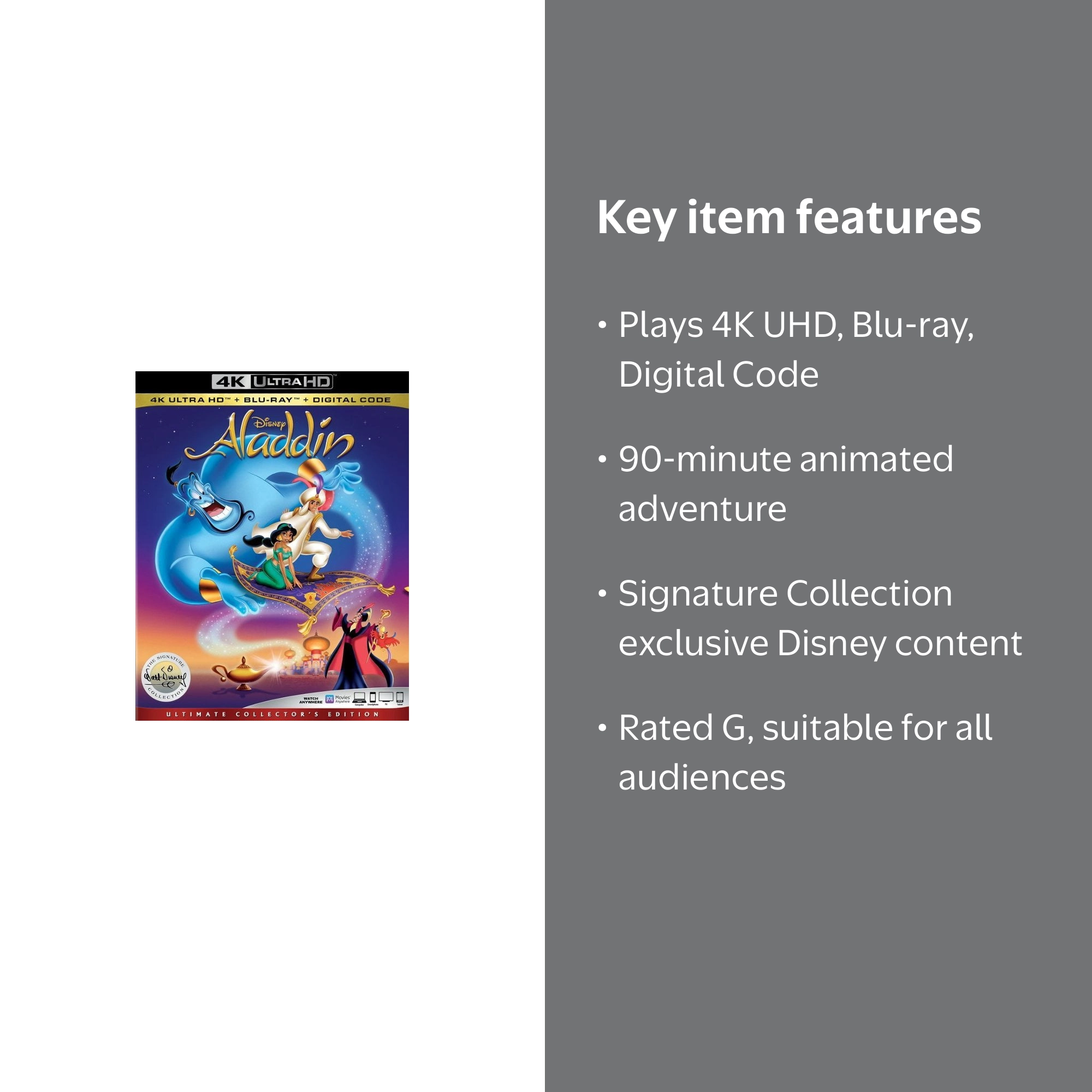 Disney's Aladdin Signature Collection: 4K Ultra HD, Blu-ray