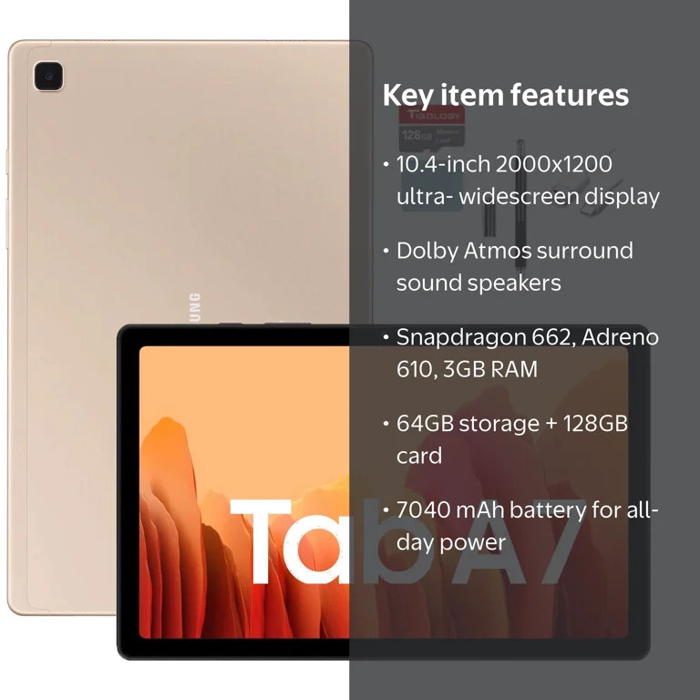Samsung Galaxy Tab A7 10.4” Inch 64 GB Wi-Fi Android 10