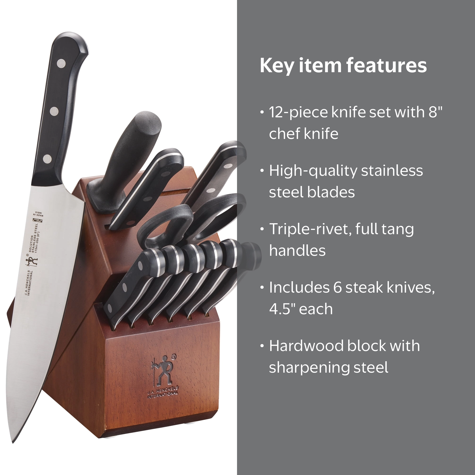 Henckels Solution 12-pc Knife Block Set - Walmart.com