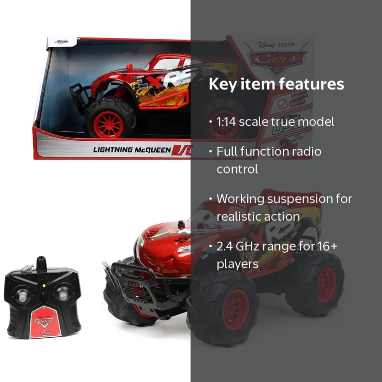 Pixar, Off Road RC Car, Lightning McQueen 1:14 Scale - Walmart.com