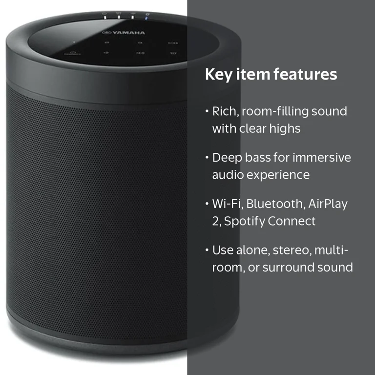 Yamaha WX-021BL MusicCast 20 Wireless Speaker (Black) - Walmart.com