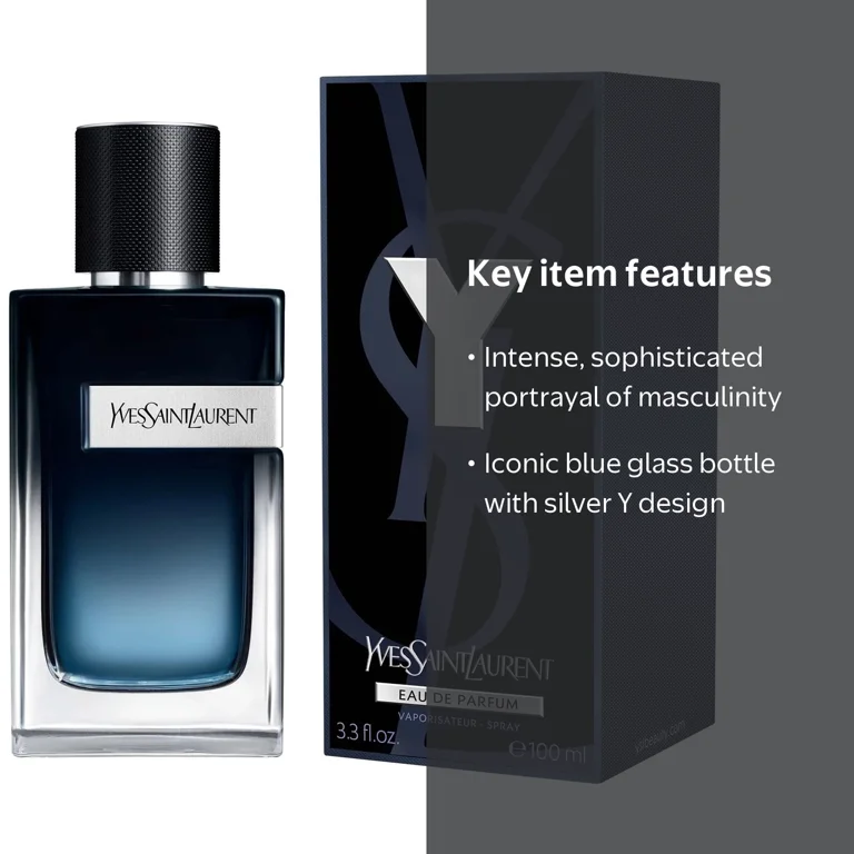 香水(男性用) 100ml_Yves Saint Laurent Y Eau de Parfum Yves Saint Laurent, 3.3 oz EDP Spray for Men, Y, Fresh Woody