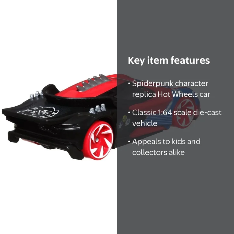 Hot Wheels Marvel Spiderverse Spiderpunk Character Car Toy