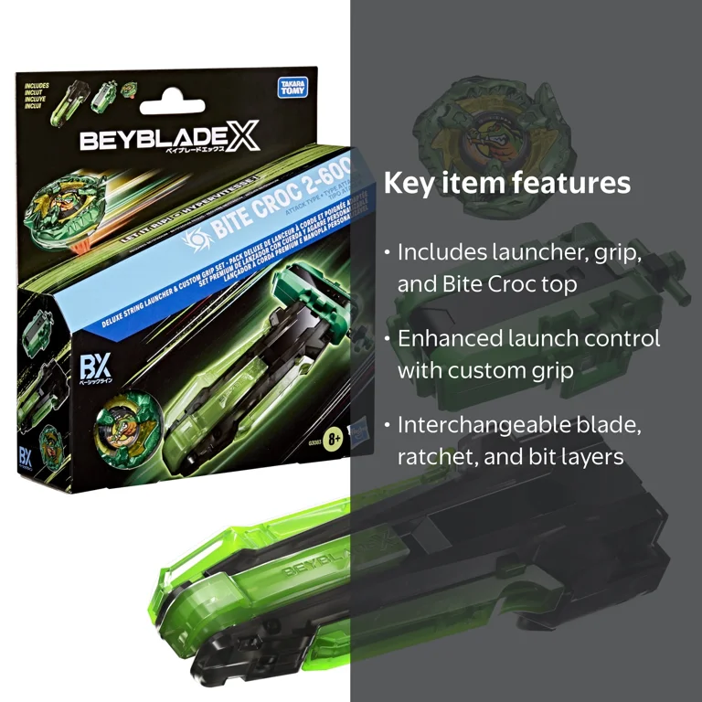 Beyblade X Deluxe String Launcher Battling Top with Custom Grip