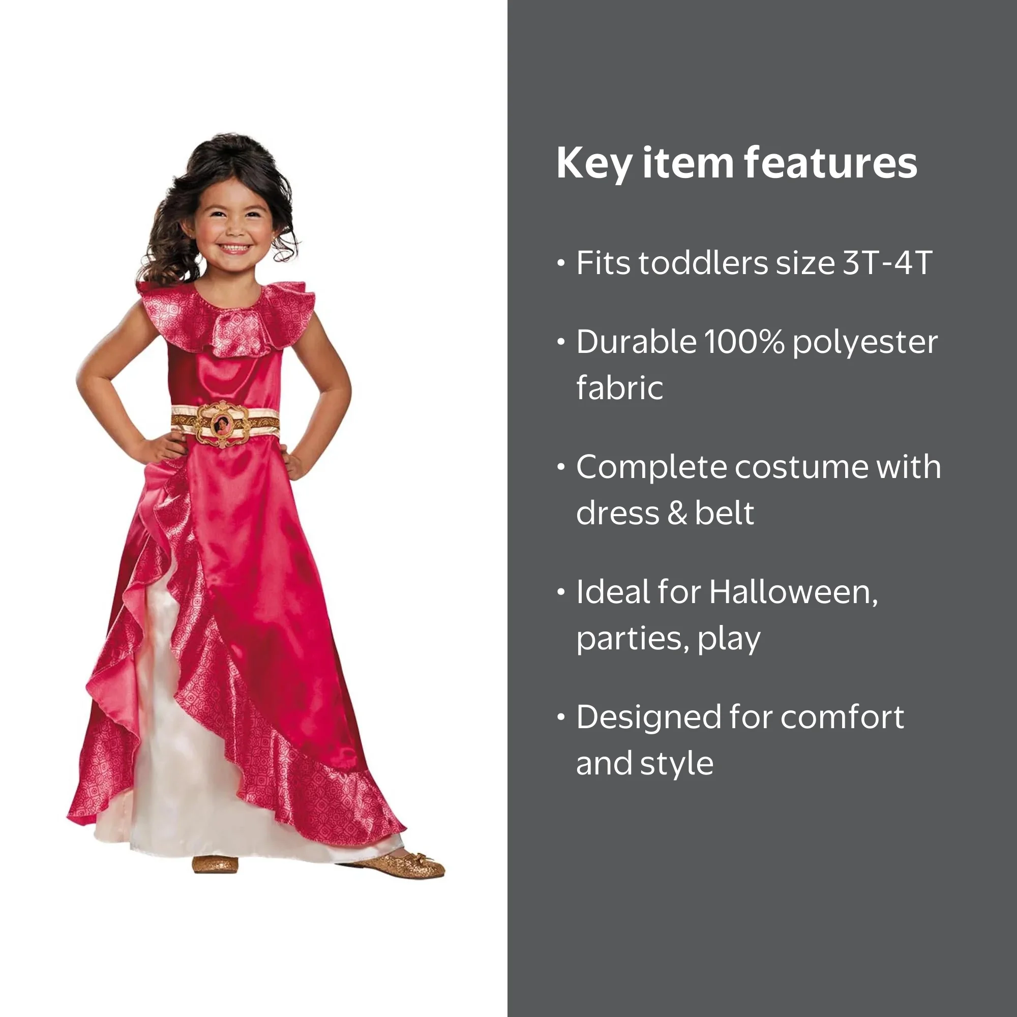 princess elena dress up Disney Store Elena of Avalor Costume for Kids ~ 4 (DRESS ONLY)