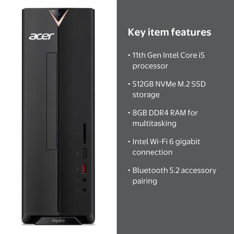 Acer Aspire Gaming Desktop, 11th Gen i5, 8GB DDR4, 512GB SSD