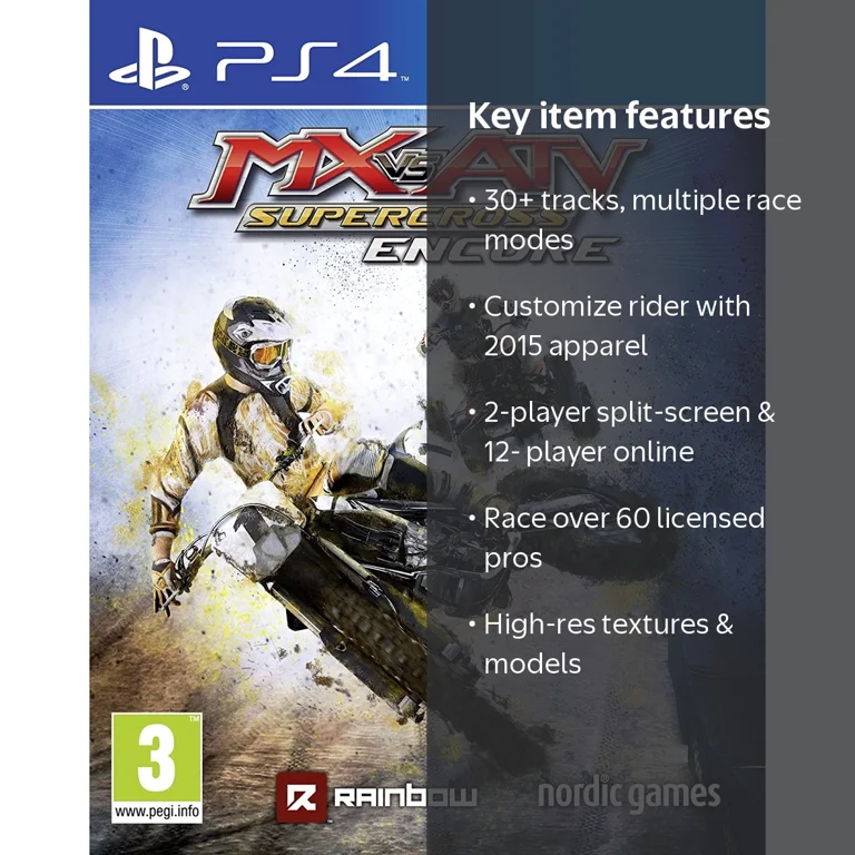 MX vs ATV Supercross Encore (PS4 Playstation 4) Customized rider
