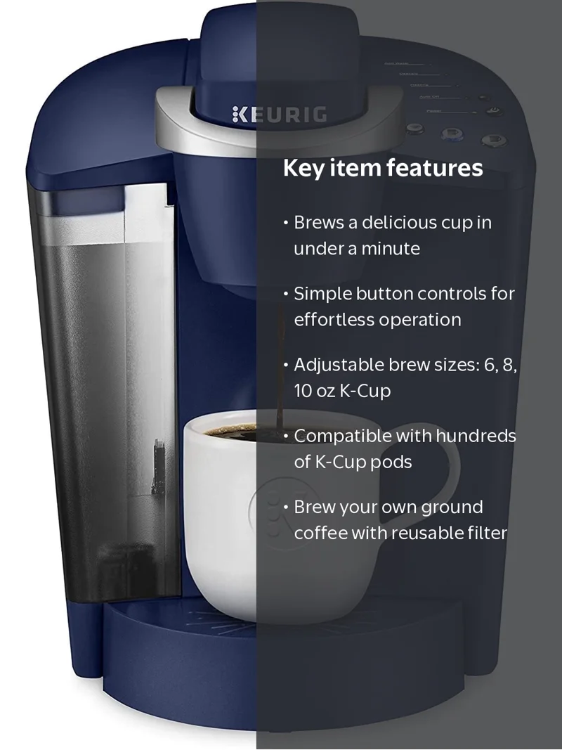Keurig, Single Serve K-Cup Coffee Maker, Patriot Blue - Walmart.com