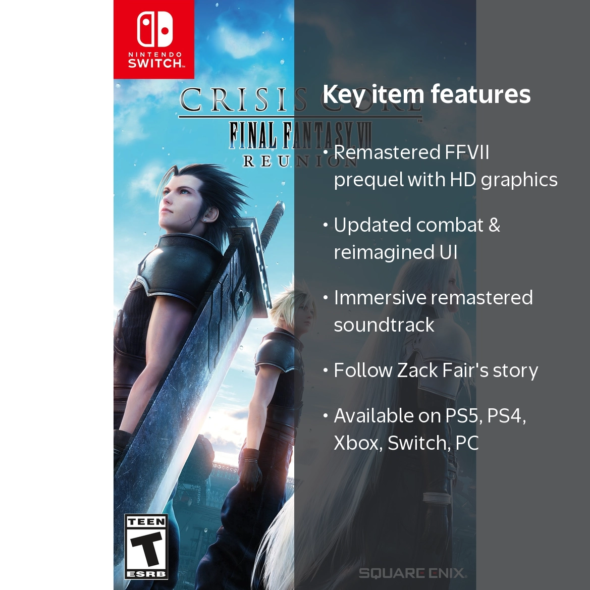 Square Enix, Crisis Core Final Fantasy VII Reunion, Nintendo