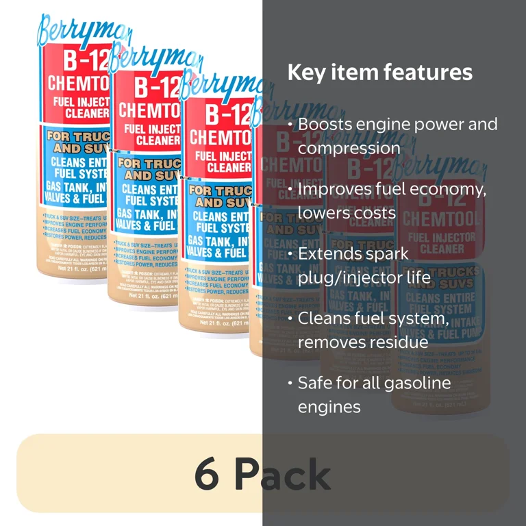 6 pack) Berryman Products, 0121 B-12 Chemtool Fuel Injector