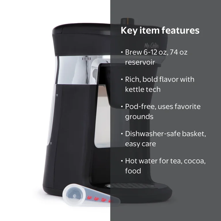 Mr. Coffee HotCup Single Serve/Pod Free Coffee Maker, 12 oz