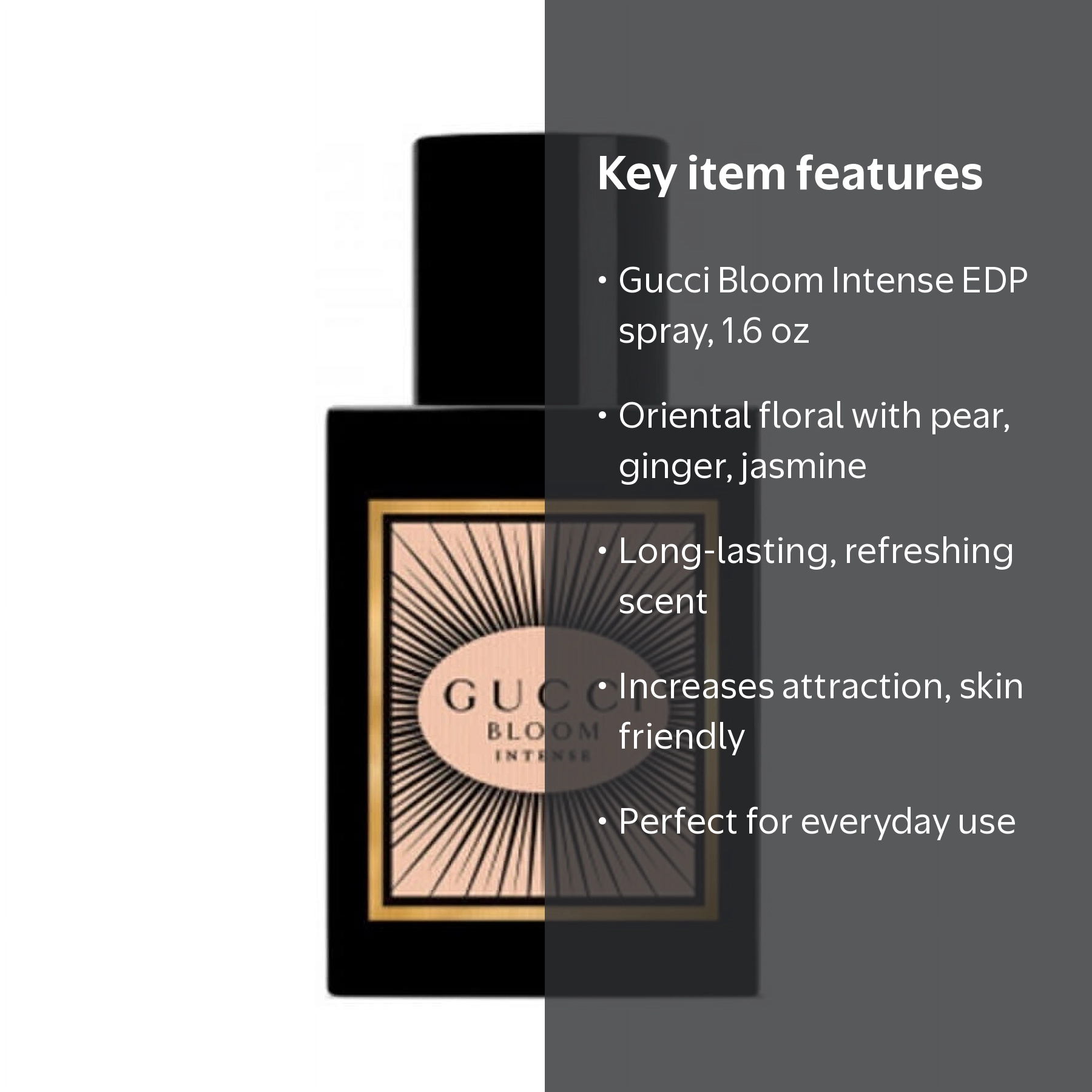 Gucci, Gucci Bloom Intense, 1.6 oz EDP Spray, Floral Fragrance