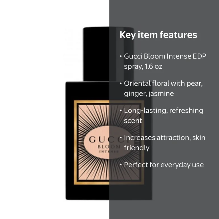 Gucci, Gucci Bloom Intense, 1.6 oz EDP Spray, Floral Fragrance Gucci, Gucci Bloom Intense, 1.6 oz EDP Spray, Floral Fragrance