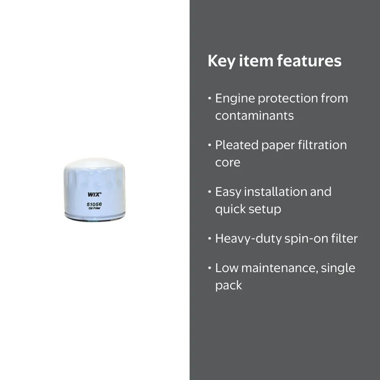 WIX Filters, Oil Filter, 51056, Heavy-Duty Spin-On - Walmart.com