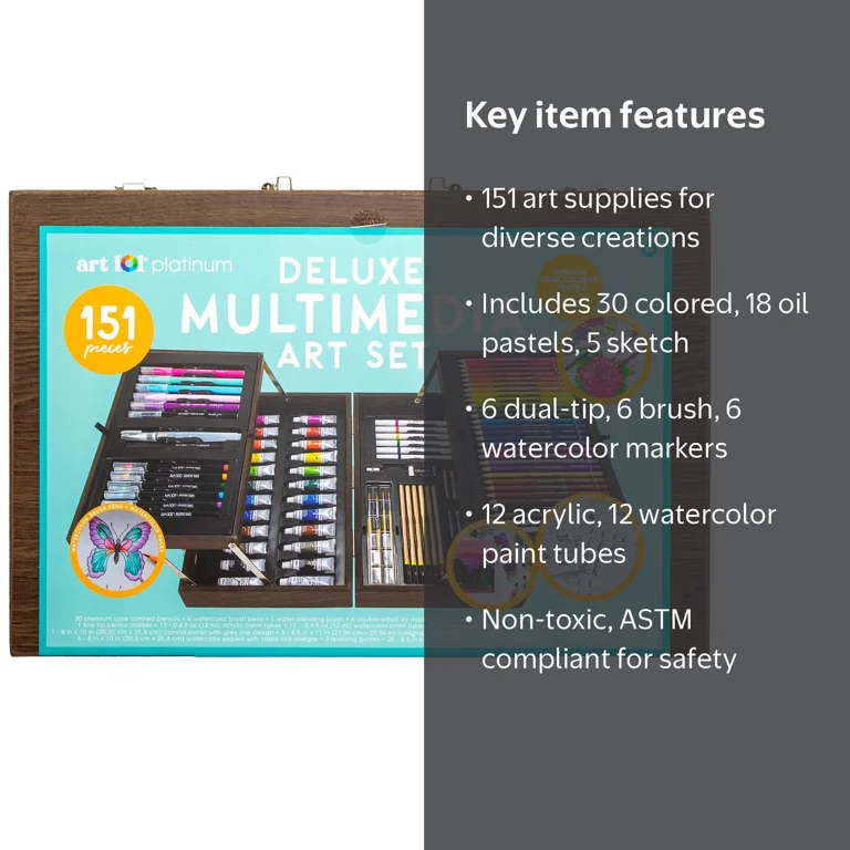 Art 101 Platinum Deluxe Multimedia Artist Set (151 Piece