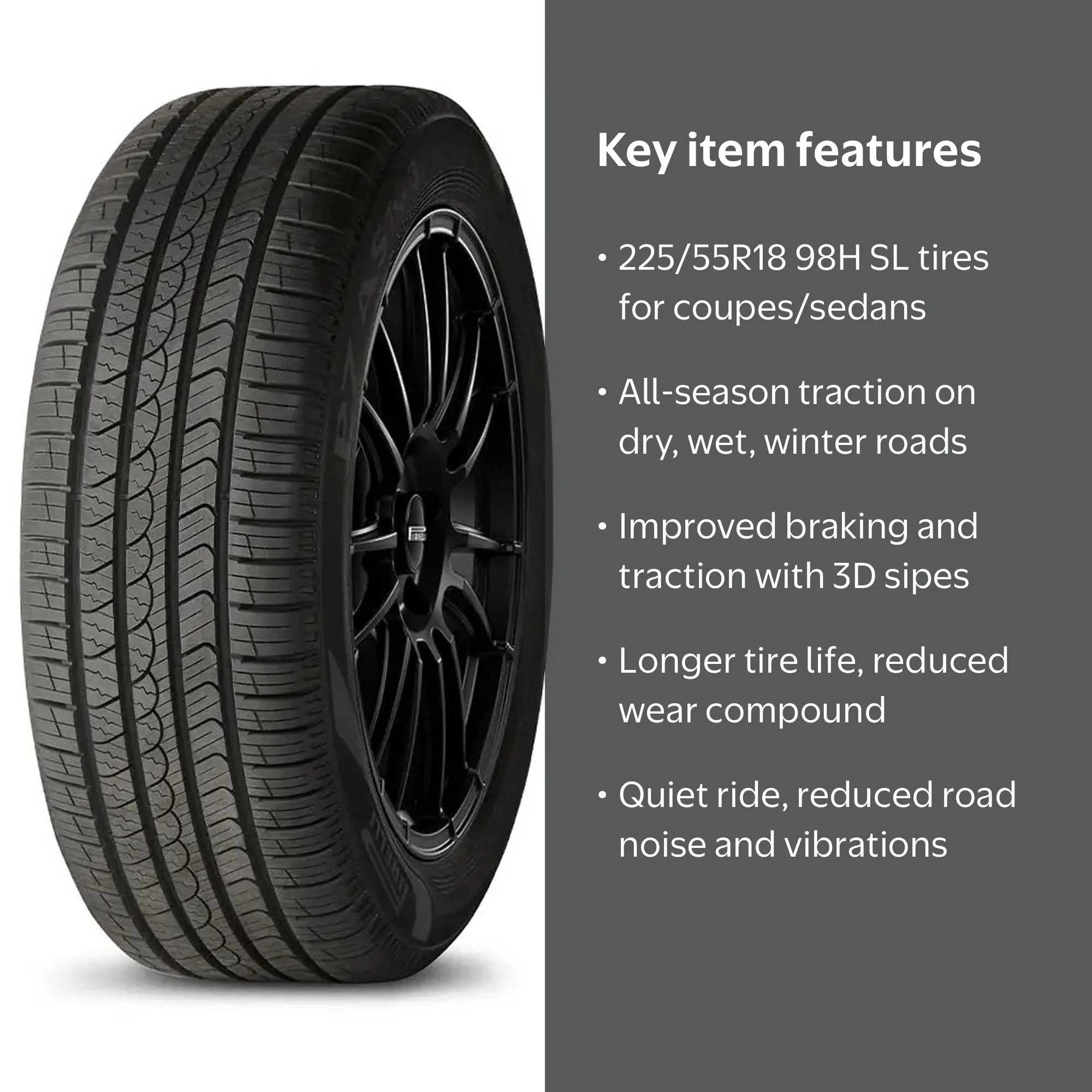 225/55R18 98H PIR P7 ALL SEASON PLUS 3 - Walmart.com
