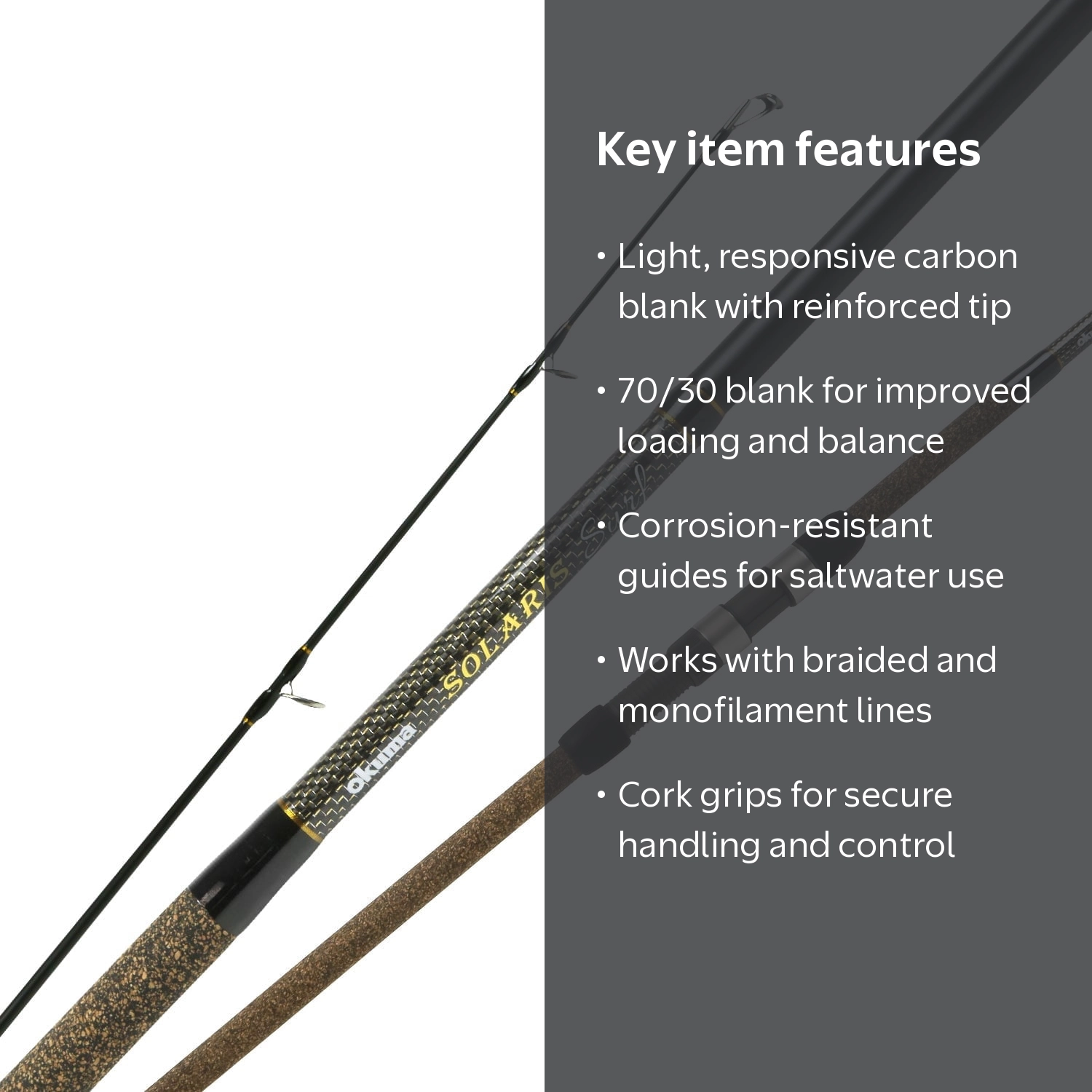 Okuma SSX-S-1102MH Solaris Surf Spinning Rod, Length 11' - Walmart.com