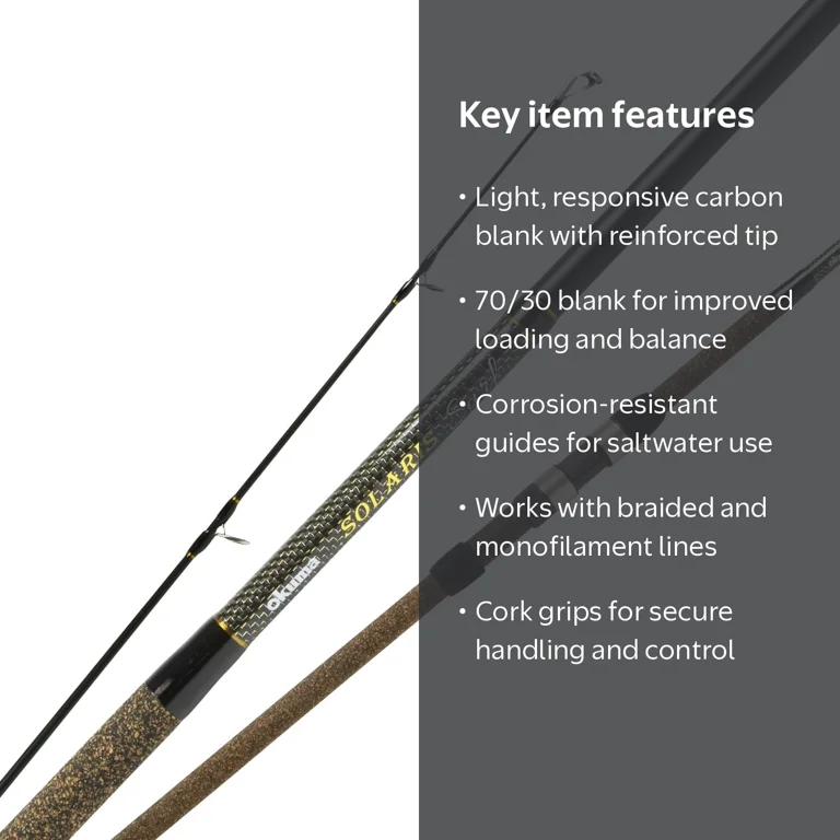 Okuma SSX-S-1102MH Solaris Surf Spinning Rod, Length 11' - Walmart.com