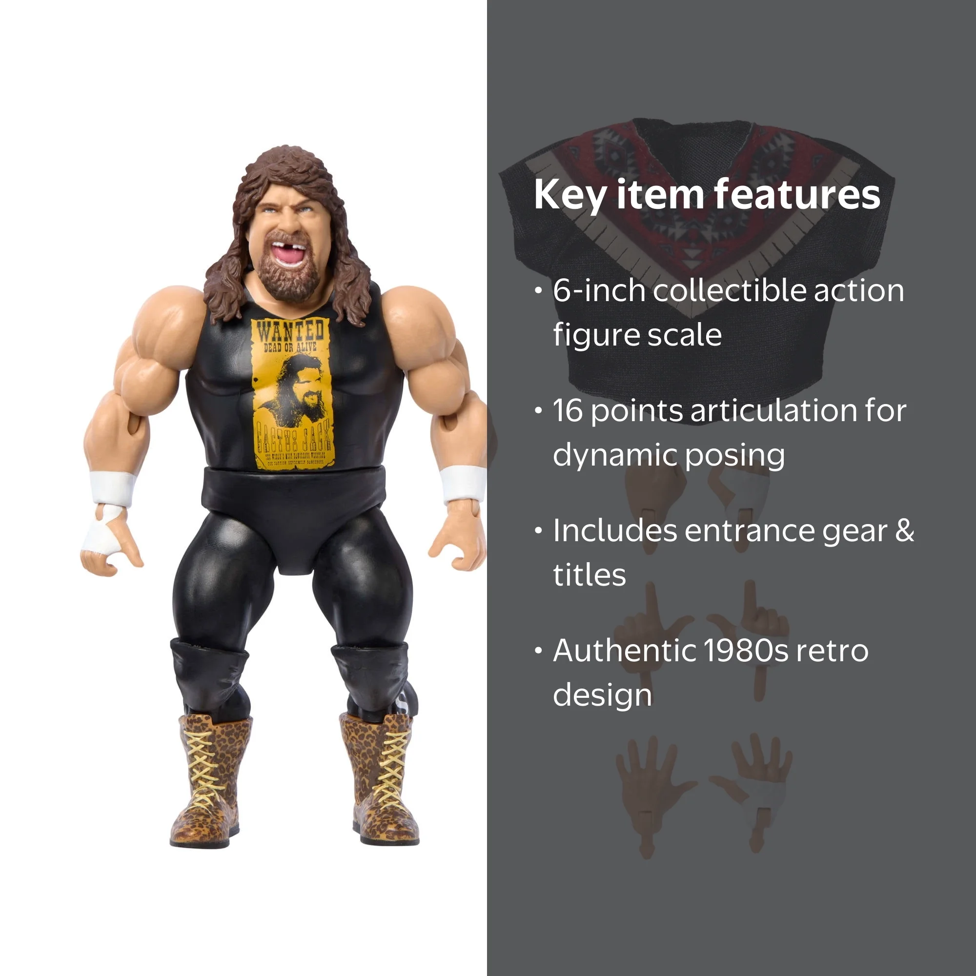 WWE Superstars Cactus Jack Action Figure & Accessories, Series 12
