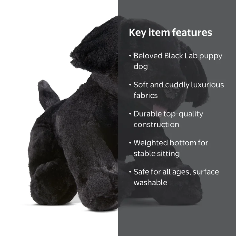 Melissa & Doug Benson Black Lab - Stuffed Animal Puppy Dog
