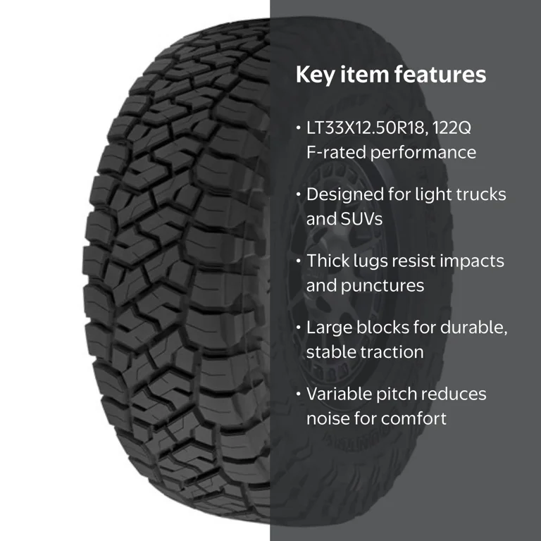 Toyo Tires Open Country R/T Trail Tire 33X12.50R18 F/12PLY High