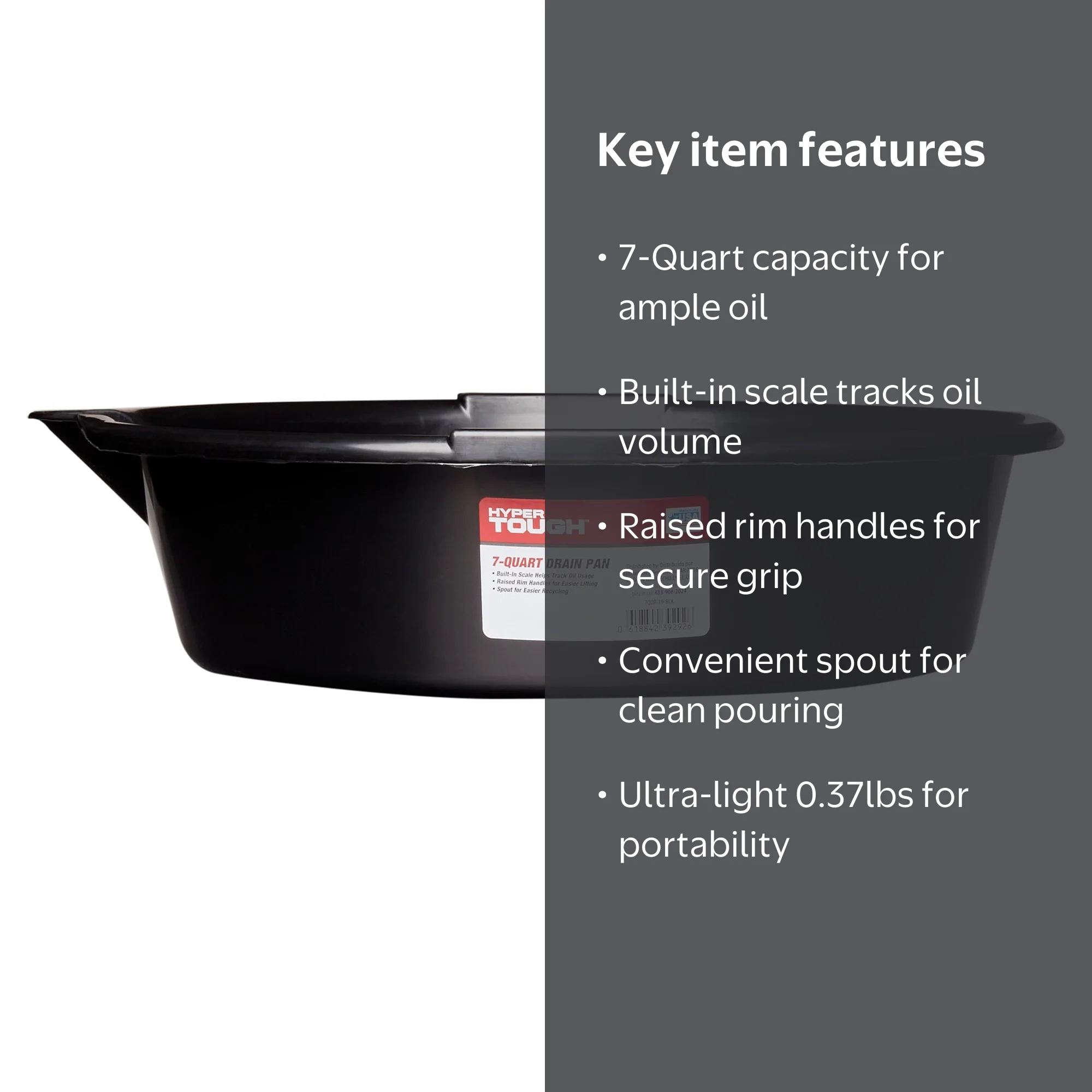 Hyper Tough 7-Quart Drain Pan Made from Recycled Material with