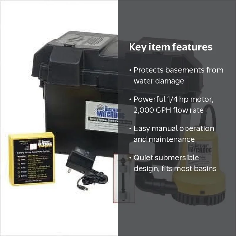 アクア・ケントルム og クルセイドシステム MP Basement Watchdog Sump Pump Backup Emergency SMP PMP - Manual