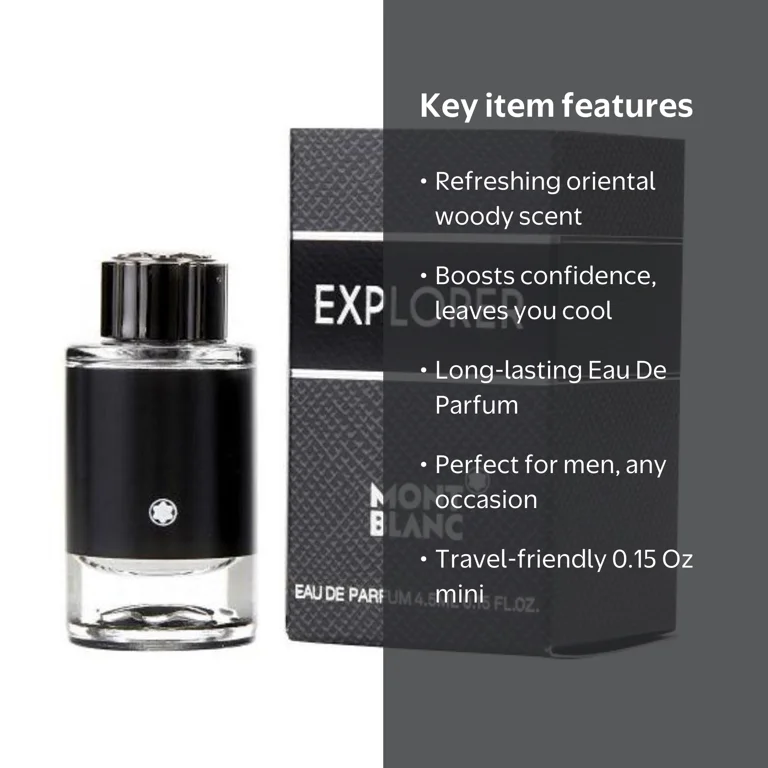 Montblanc Explorer Eau De Parfum Men Cologne 0.15 Oz Refreshing
