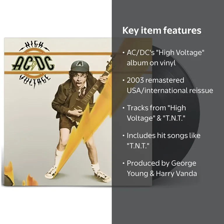 AC/DC, Vinyl Record, High Voltage, Remastered 2003 LP - Walmart.com