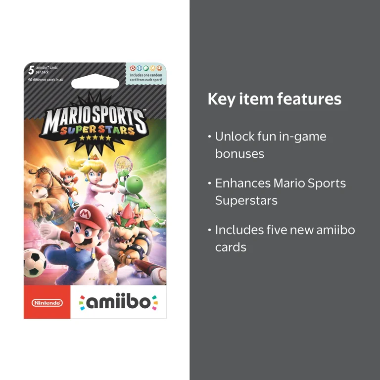 Nintendo Switch Mario Sports Superstars amiibo cards 5 Pack