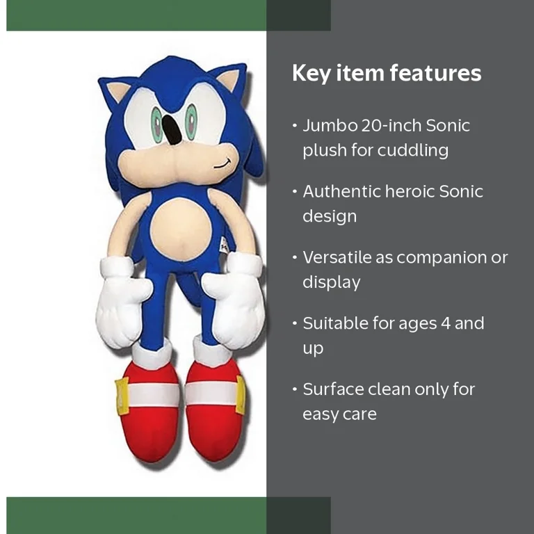 Temp Brand, Sonic the Hedgehog Plush, 20