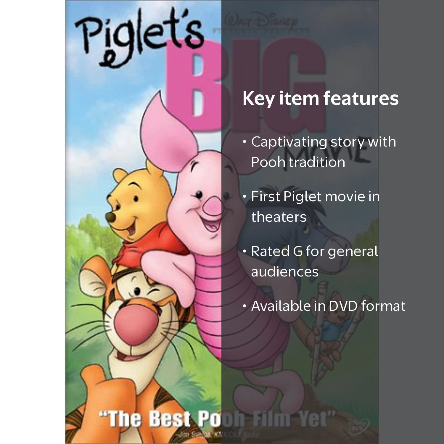 Buena Vista Home Entertainment, Piglet's Big Movie, DVD - Walmart.com