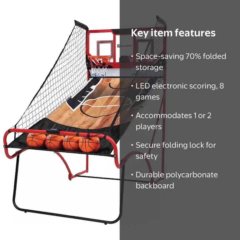 MD Sports EZ-FOLD 2-Player Indoor Arcade Dual Shot Scoring