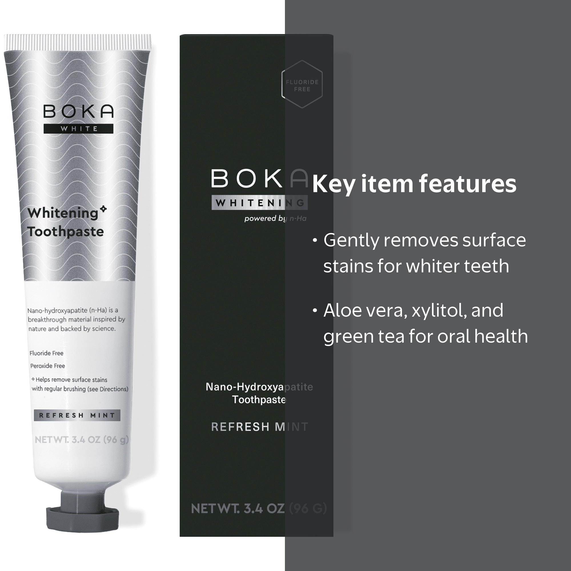 Boka Fluoride Free Toothpaste, Nano Hydroxyapatite Toothpaste